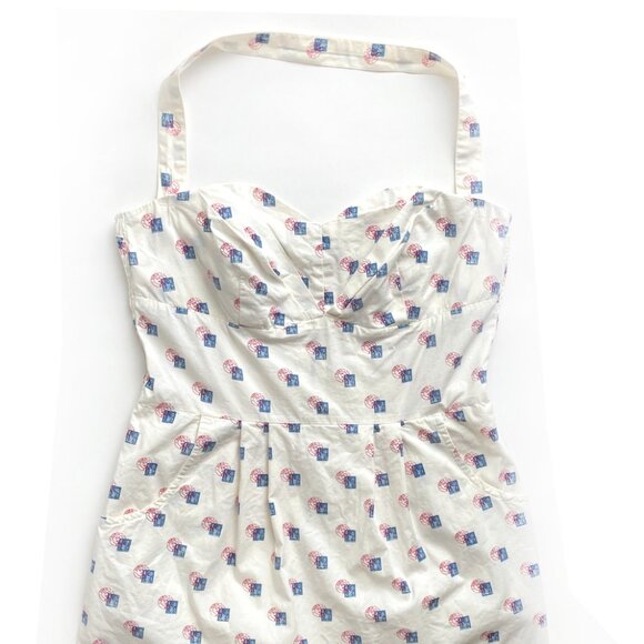 Girls From Savoy Cotton Dress Sincerely Paris Halter Pin-up Girl - Picture 5 of 13